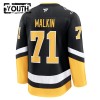 Lapsille NHL Pittsburgh Penguins Pelipaita Fanatics Premium Evgeni Malkin 2024-25 Kolmas Musta